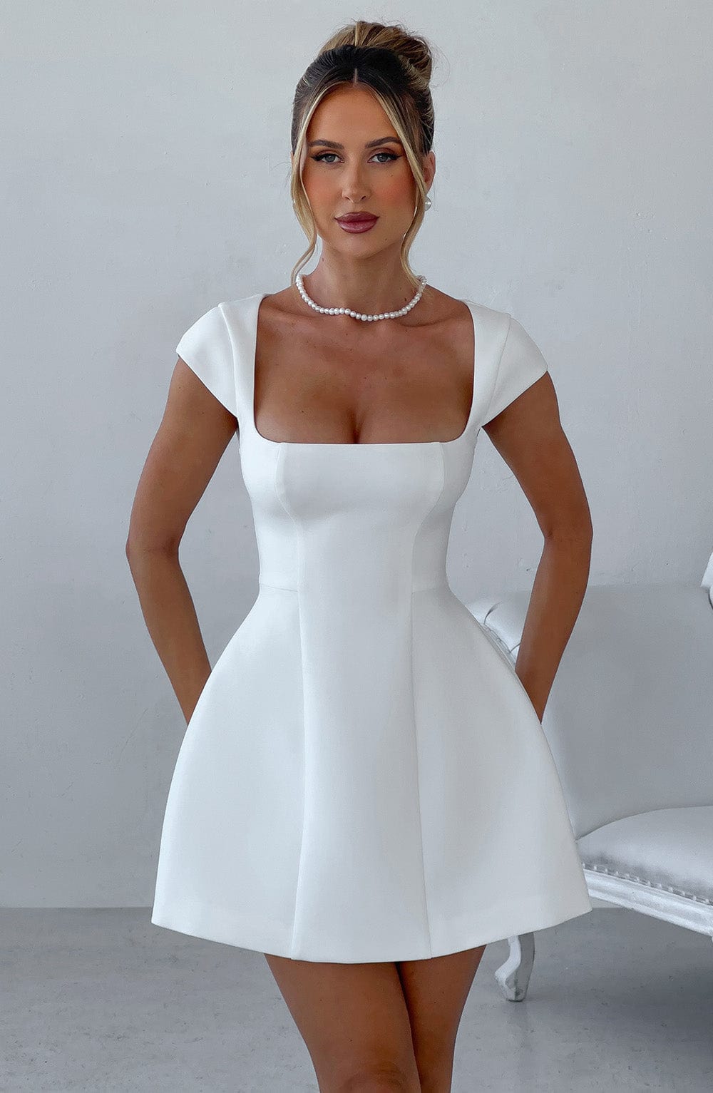 Sofia - Ivory Minikleid