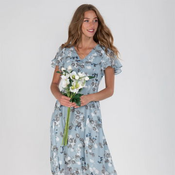 Emily - Blumenmuster Maxikleid